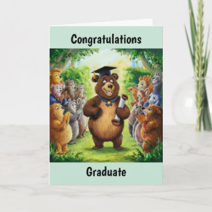Bear Graduation Personalized Card
