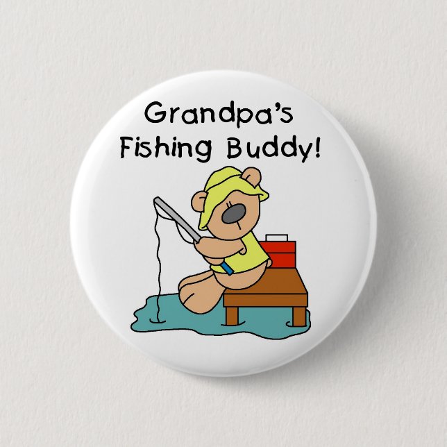 Bear Grandpas Fishing Buddy Button (Front)