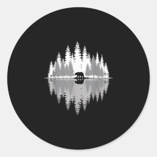 Bear graphic alaska wildlife nature outdoor forest classic round sticker