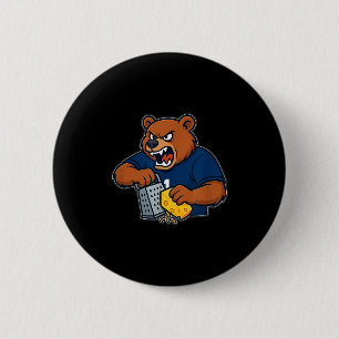 Bear Grating Cheese Funny  Button