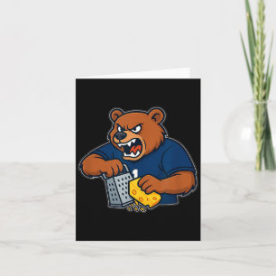 Bear Grating Cheese Funny Card