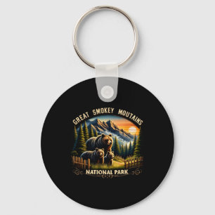Bear Great Smokey Mountains National Park Black Be Keychain
