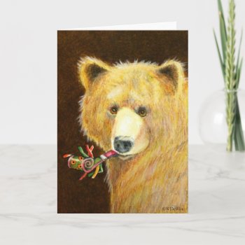 Bear Greeting Card by goldersbug at Zazzle