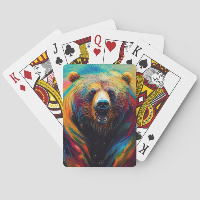 Bear Grizzly Animal Discovery Adventure Nature Pla Poker Cards (Back)