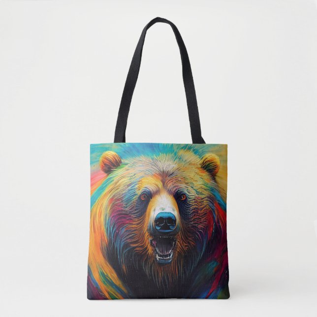 Bear Grizzly Animal Discovery Adventure Nature Pla Tote Bag (Front)