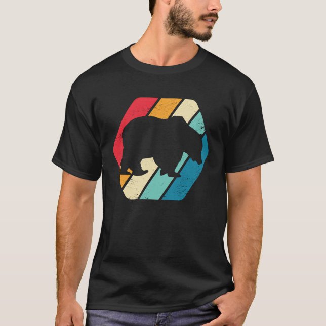 Bear Grizzly Animal Wildlife  Retro T-Shirt (Front)