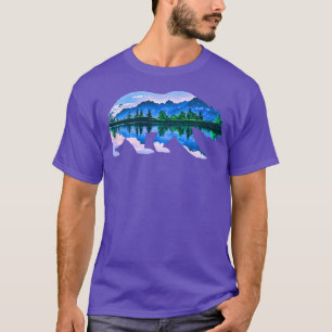 Bear grizzly bear animal motif wilderness forest l T-Shirt
