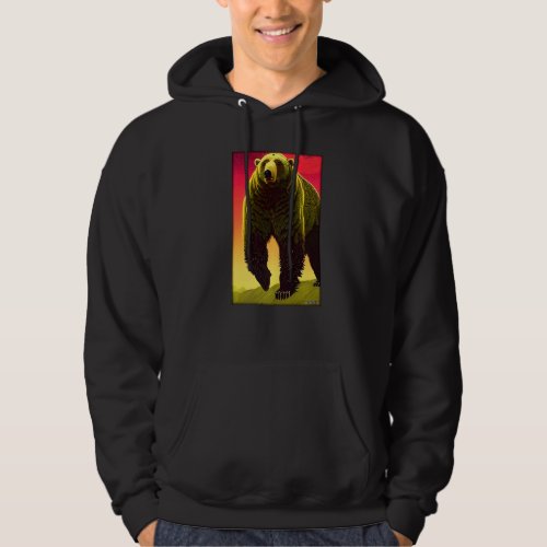 Bear grizzly predator forest wildlife animal 2 hoodie