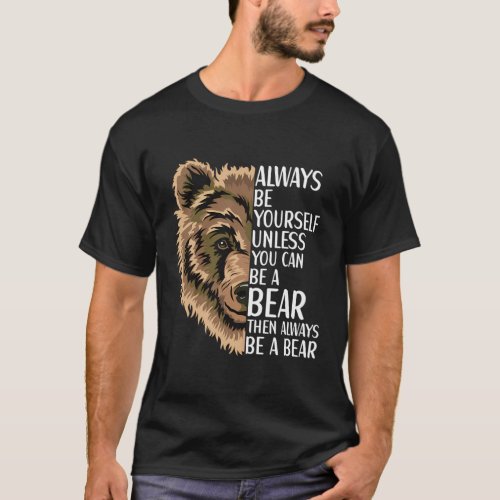 Bear Grizzly Wildlife Animal For T_Shirt