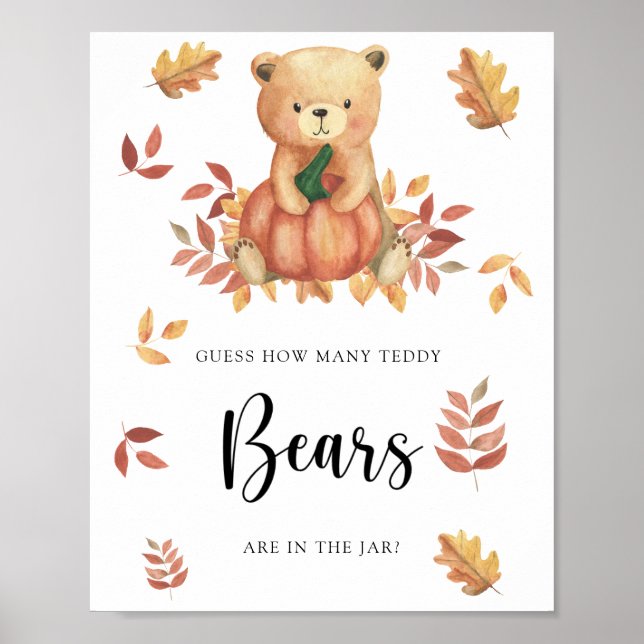 Bear - guess how many teddy bears poster (Front)