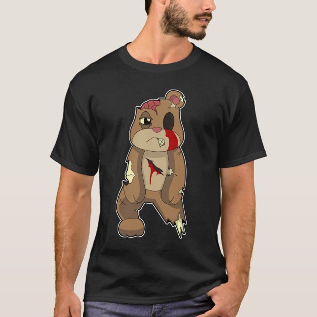 Bear Halloween Zombie T-Shirt (Front)