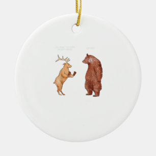 Bear Hands Oh Deer Funny Sayings Pun Gift Ornament