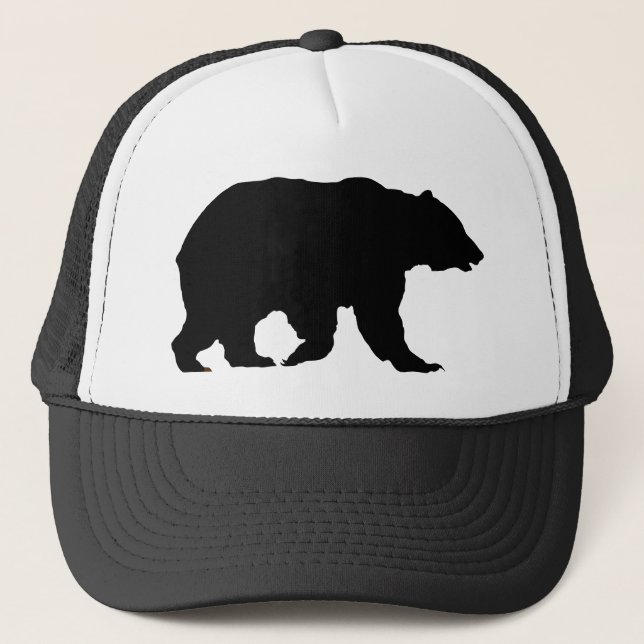 Bear Hat Grizzly Bear Silhouette (Front)