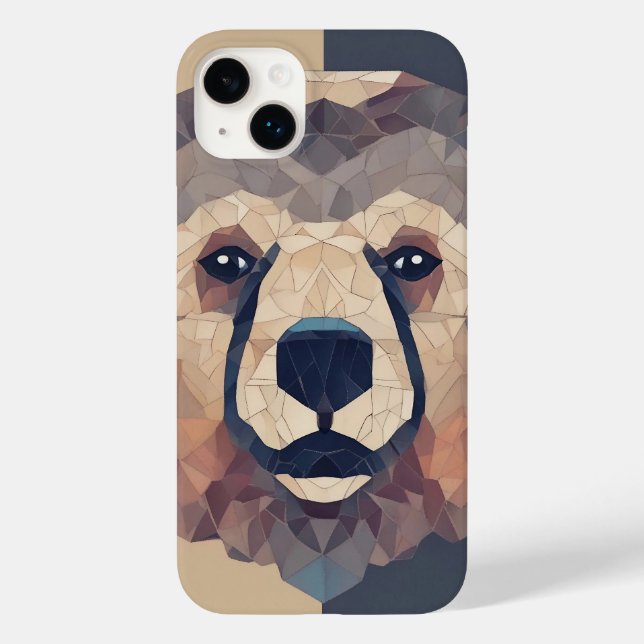 Bear Head Low Poly Design Case-Mate iPhone Case (Back)