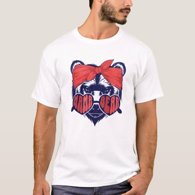 Bear Head Sunglasses Mom Mommy T-Shirt (Front)