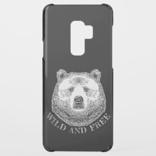Bear Head, Wild And Free, Hand Drawn Illustration Uncommon Samsung Galaxy S9 Plus Case