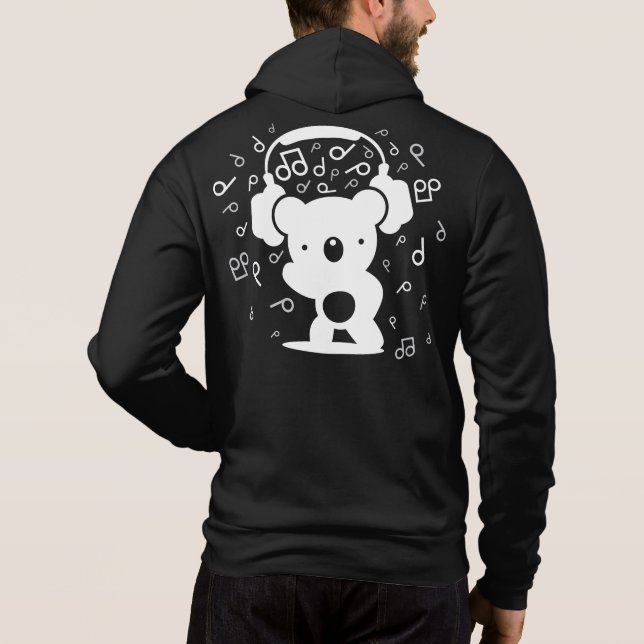 Bear_Headphones Hoodie (Back)