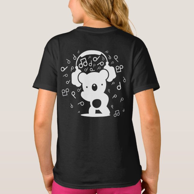 Bear_Headphones T-Shirt (Back)