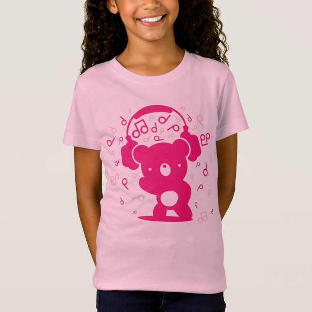 Bear_Headphones T-Shirt (Front)