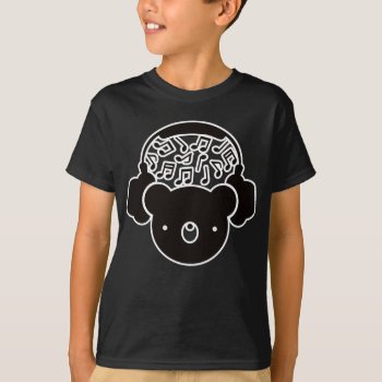 Bear_headphones T-shirt by auraclover at Zazzle