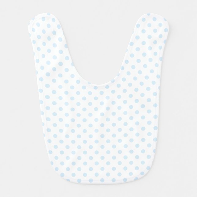 Bear Heart Collection - Blue Baby Bib (Front)