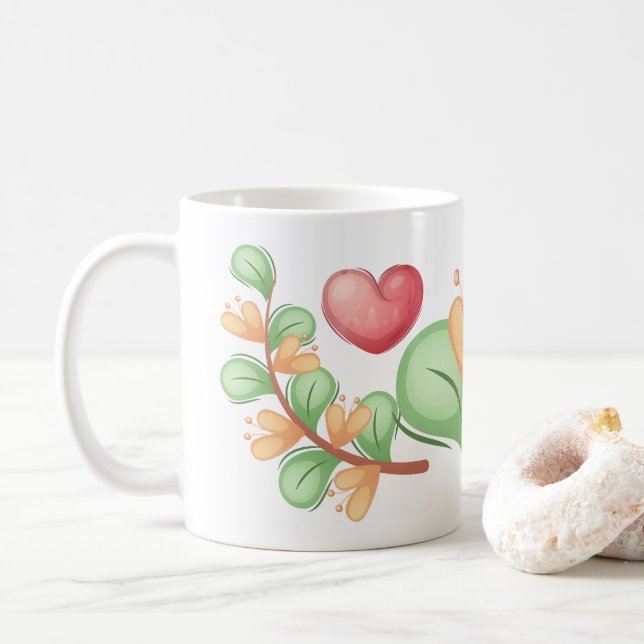 Bear Heart Collection - White Coffee Mug (With Donut)