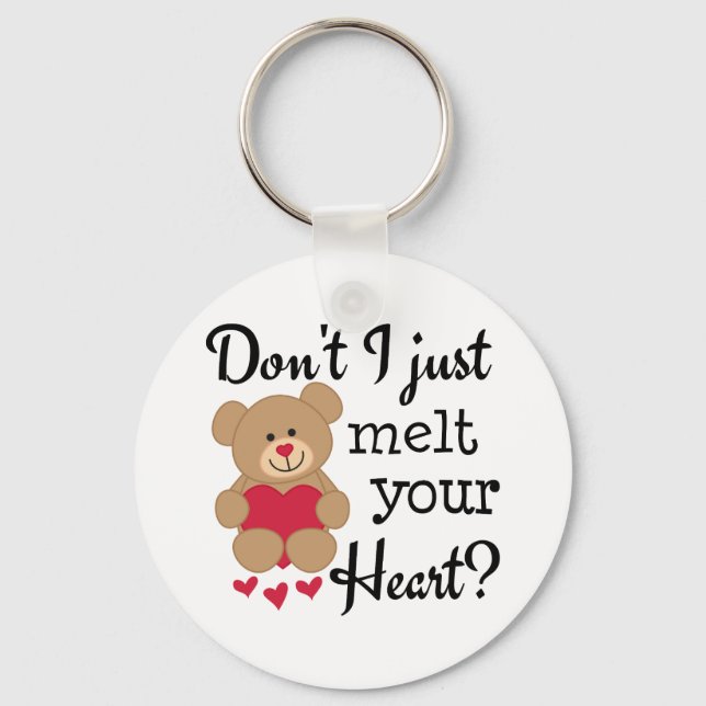 Bear Heart Melt Keychain (Front)