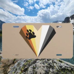 Bear Heart Pride License Plate
