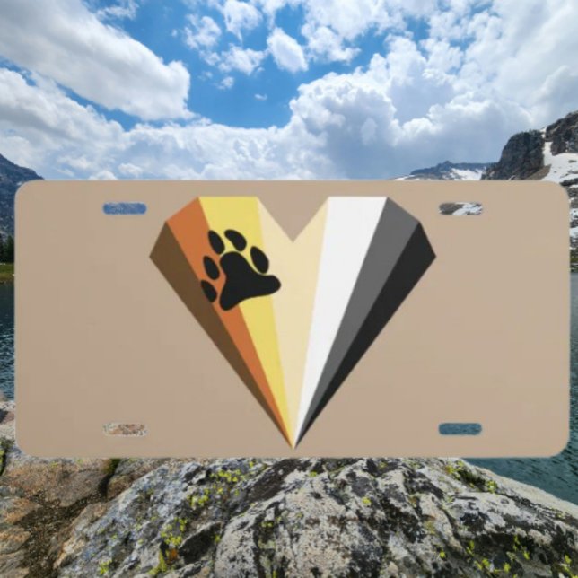 Bear Heart Pride License Plate (Creator Uploaded)