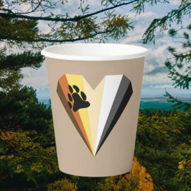 Bear Heart Pride Paper Cups (Creator Uploaded)