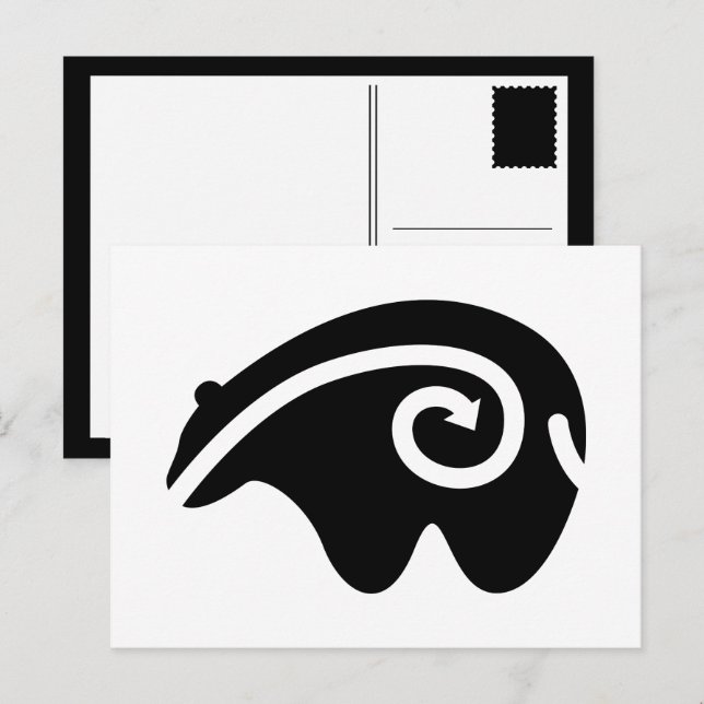 bear heartline postcard (Front/Back)
