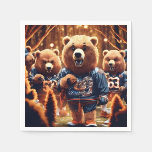  Bear Hibernation Haven Napkin Designs