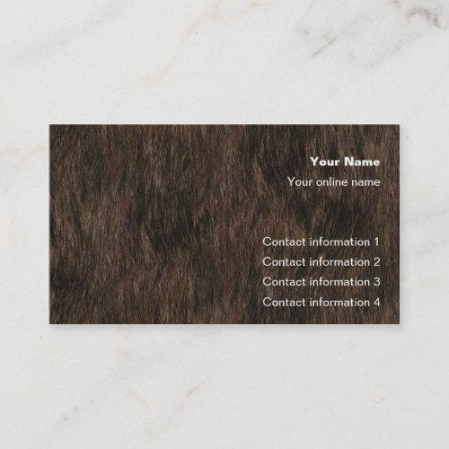 Bear Hide Trick card / Business Card