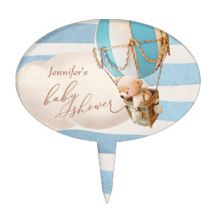 Bear Hot-Air Balloon Cake Topper