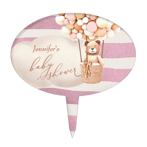 Bear Hot_Air Balloon Cake Topper