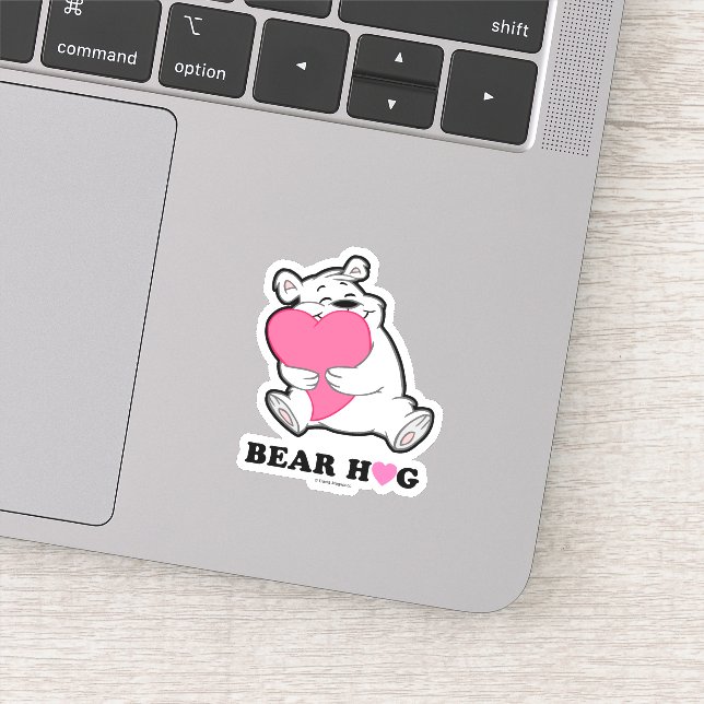 Bear Hug Custom-Cut Vinyl Sticker (Detail)