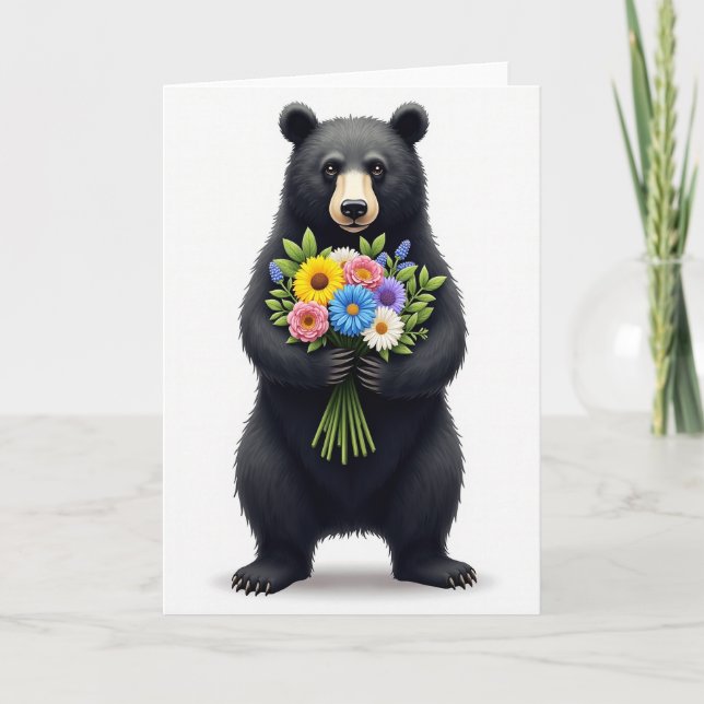 Bear Hug Floral Mothers Day Card (Front)