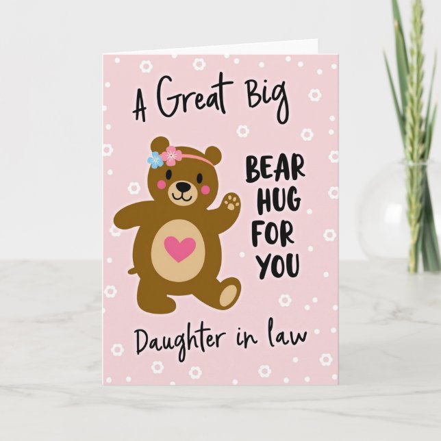 Bear Hug For Daughter Card (Front)