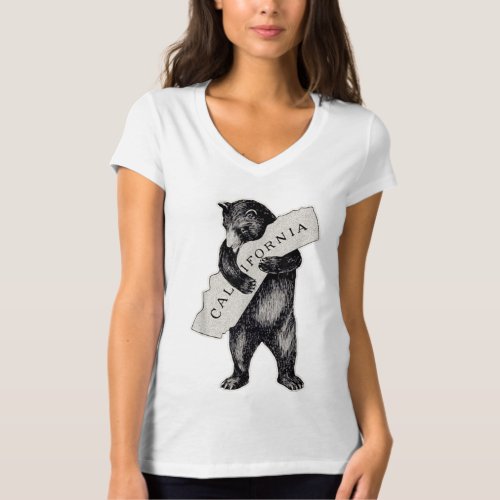 Bear Hug I Love California  Art_Retro Vintage Cali T_Shirt