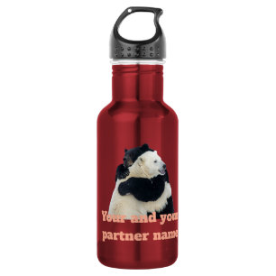 Bear Hug Love (Customizable) Stainless Steel Water Bottle