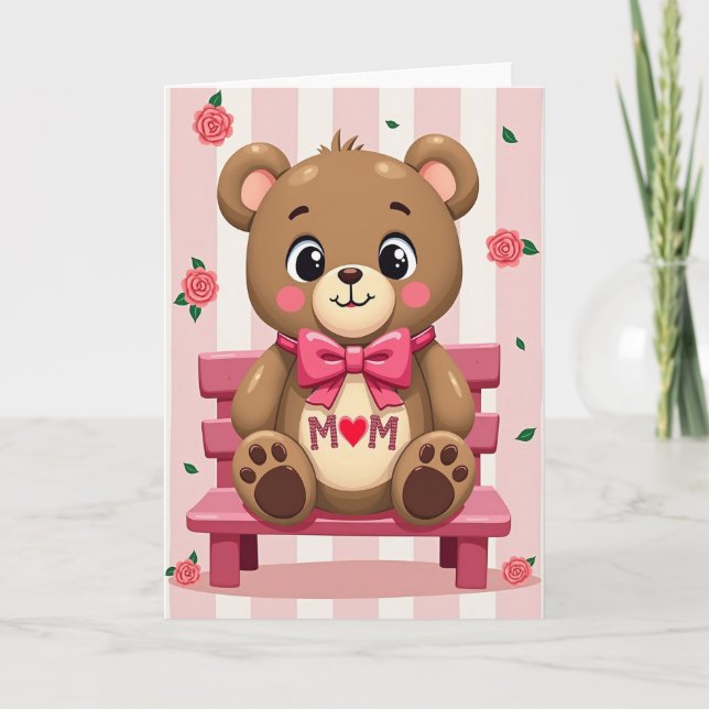 Bear Hug Mother Love Day Card (Front)
