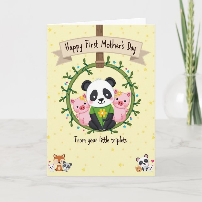 Bear Hug Mothers Day Art Card (Front)