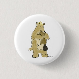 Bear hug pinback button