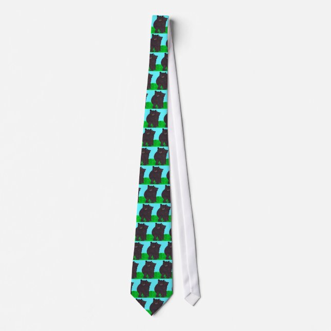 Bear Hug. Two bears hugging out in nature Neck Tie (Front)