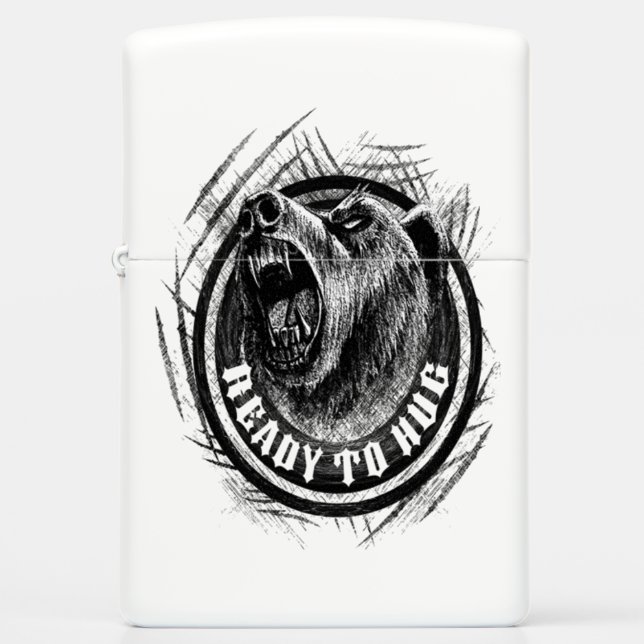 Bear hug zippo lighter (Front)