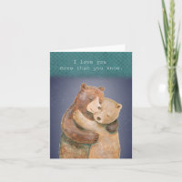 Bear Hugging Big Embrace I love you Anniversary