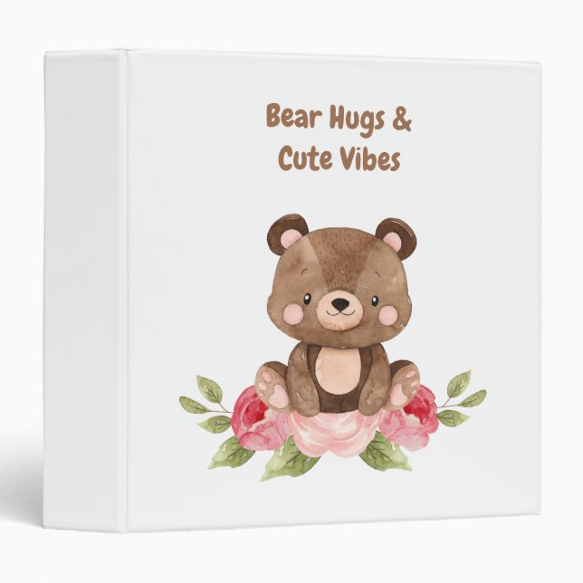 Bear Hugs and Cute Vibes Binder (Front/Spine)