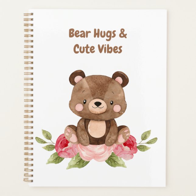 Bear Hugs and Cute Vibes Planner (Front)