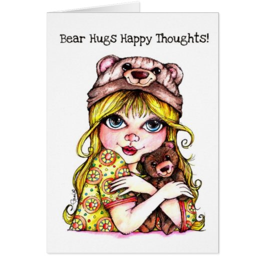 Bear Hugs and Happy Thoughts! Cards (Front)
