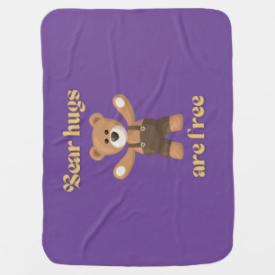 Bear hugs are free          baby blanket
